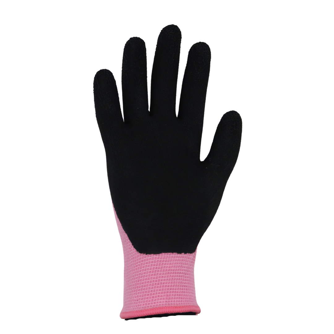 Eco-Fiber® 1151 Women’s Bamboo Knit Gloves – Foam Latex Palm, Pink/Purple (S–L)