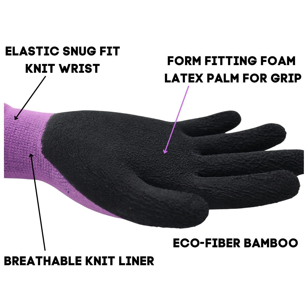 T1151 ECO-FIBER® BAMBOO FOAM RUBBER/LATEX PINK AND PURPLE - WOMENS - PAIR