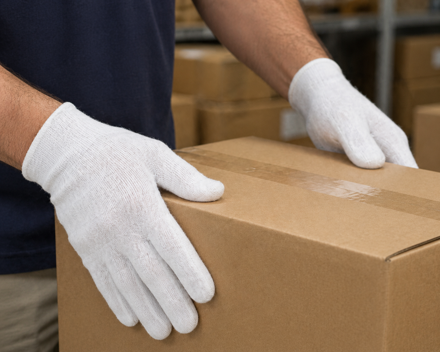 145 Men’s Cotton Lisle Gloves – Lightweight, Reversible, White (Universal, Dozen)