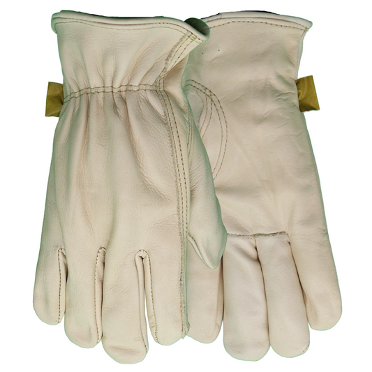 T1512 Premium Grade Cowhide Leather Driver Gloves, Elastic Enclosure, Sizes S-XXL, Sold by Pair