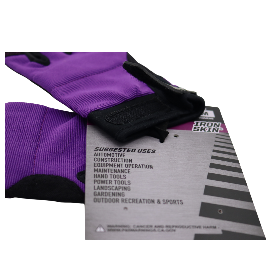 Red Steer 159 Ironskin Women's General Utility Glove, Leather Palm, PVC Palm, Sizes S-L