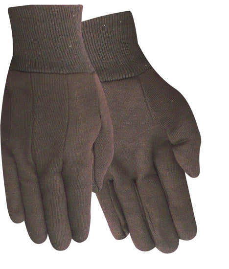 Red Steer 23013 Brown Jersey 13 oz. General Purpose Gloves, Knit Wrist, Sizes S & L, Sold by Dozen