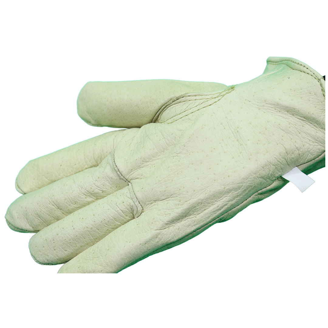 Grain Pigskin 5670 Heatsaver Lined Gloves, Self Hemmed Leather Cuff, Sizes M-XL