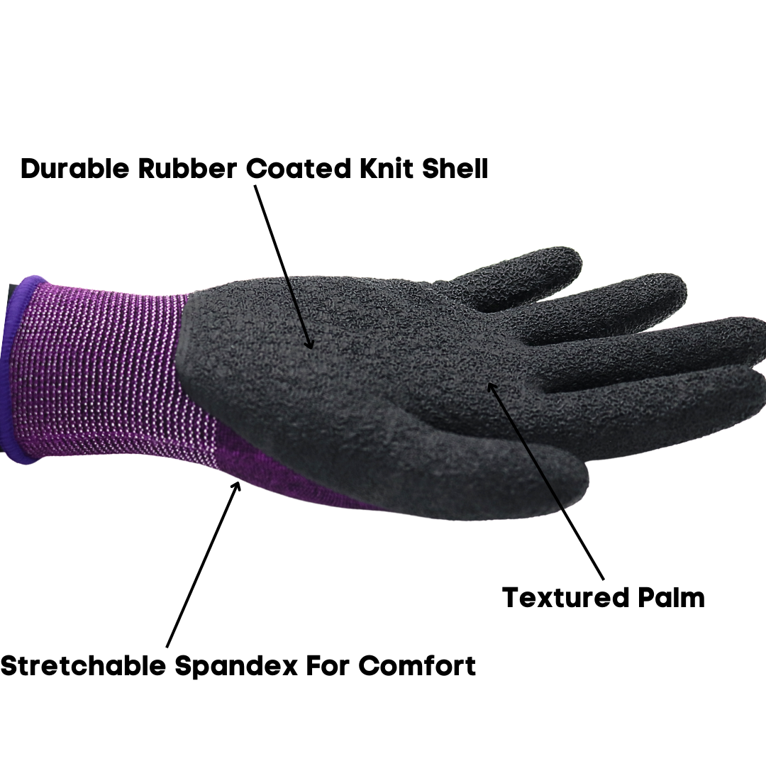 TA206 FLOWERTOUCH® PURPLE NATURAL RUBBER-KNIT - XS/S & M/L - PAIR