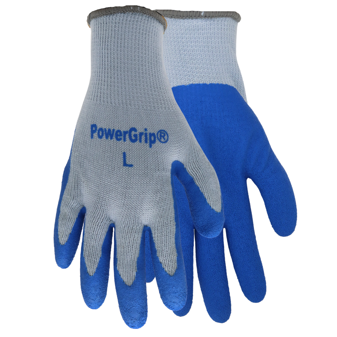 TA300 POWERGRIP Blue Rubber Palm Grip, 10 Guage, Blue, Sizes S-XXL, Sold by Pair