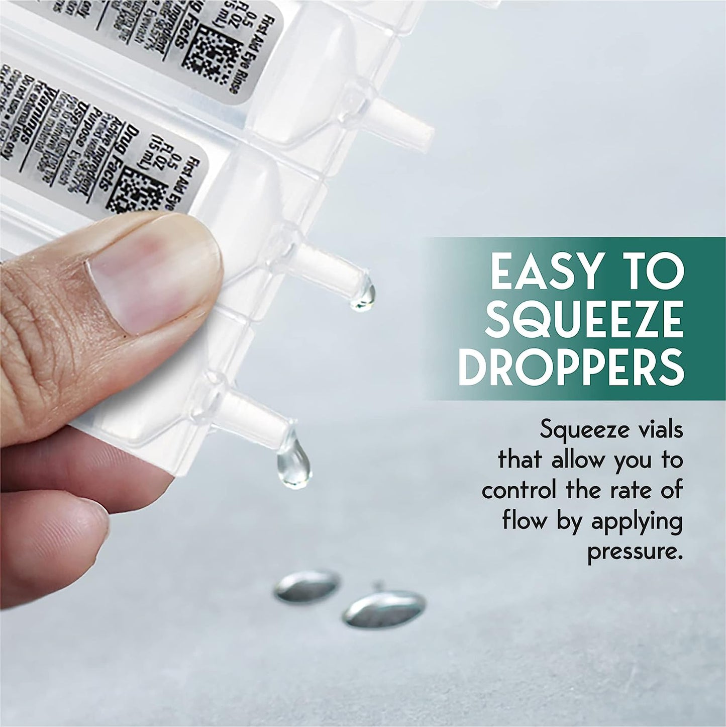 A-Med First Aid Eyewash- Set of 4 Vials- 0.5 FL OZ per vial