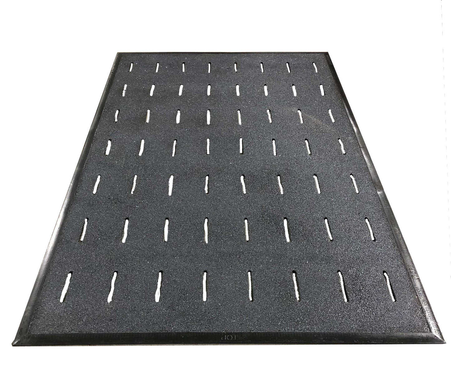 Slip Shield Black 3’ x 5’ Slip-Resistant Kitchen Mat, Drainage Slots, All-Grit, 6.6MM Thickness, Beveled Edges, Sold by Each