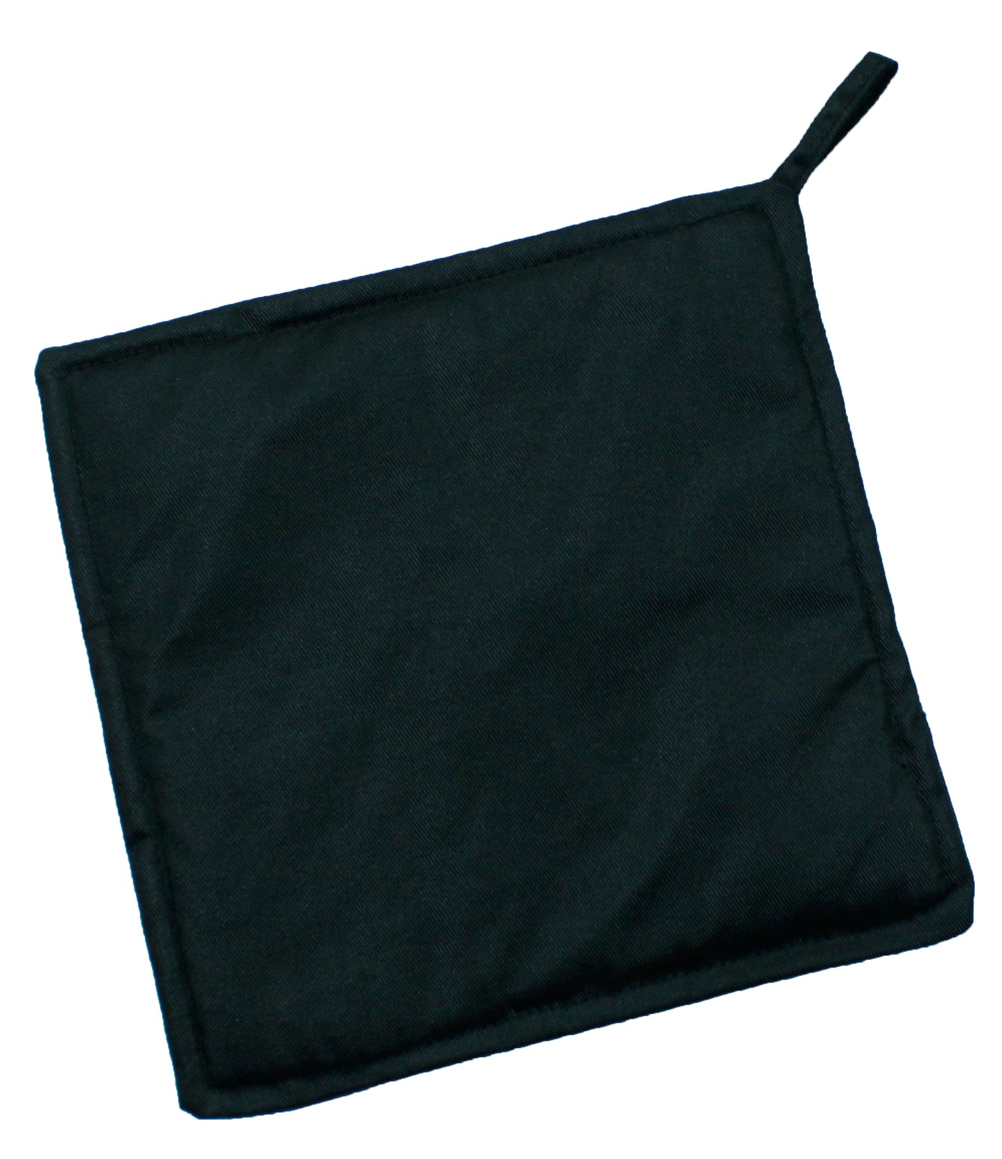 Hot Pad 8" x 8", Burn and Steam Protection, 500 Degree Temp Rating, Hang Up Loop, Black, Sold by The Each