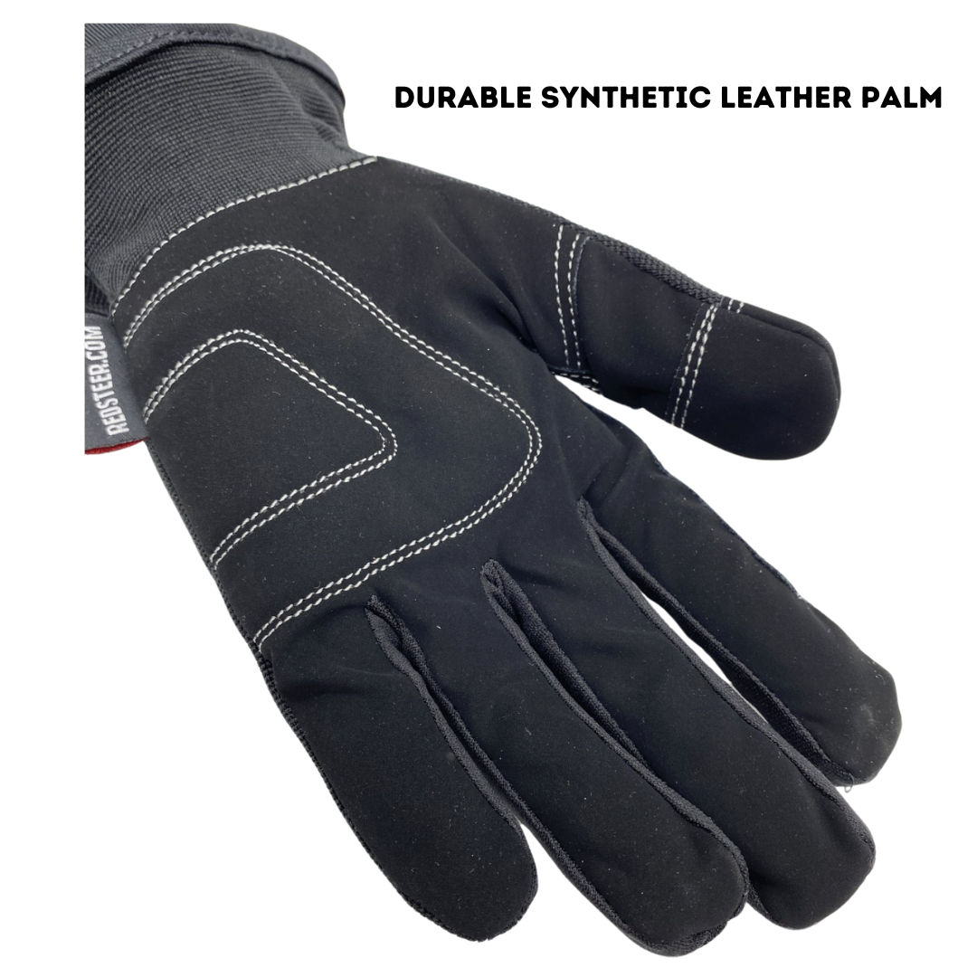 170 IRONSKIN® UNLINED BLACK MECHANIC DRIVER, BREATHABLE STRETCH SPANDEX BACK, SIZES S-XL- PAIR