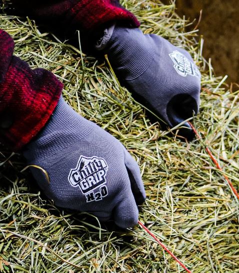 TA320 Chilly Grip H2O Water Resistant Gray Gloves, Thermal Liner, Black Nitrile Coated Palm, Sizes S-XL