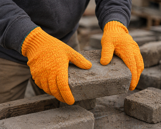 Red Steer 1145 PVC Coated Work Gloves – Reversible Knit, Full Coverage Grip, Orange (M–XL)