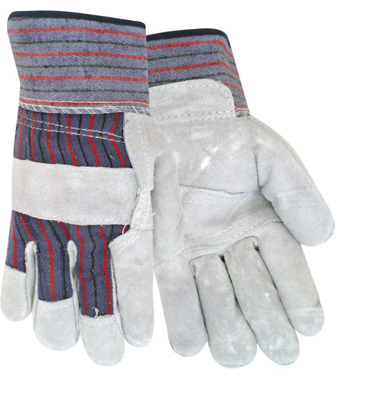 Red Steer 13155 Suede Cowhide, Leather Knuckle Strap, Forefinger and Fingertips, Safety Cuff, Size Large