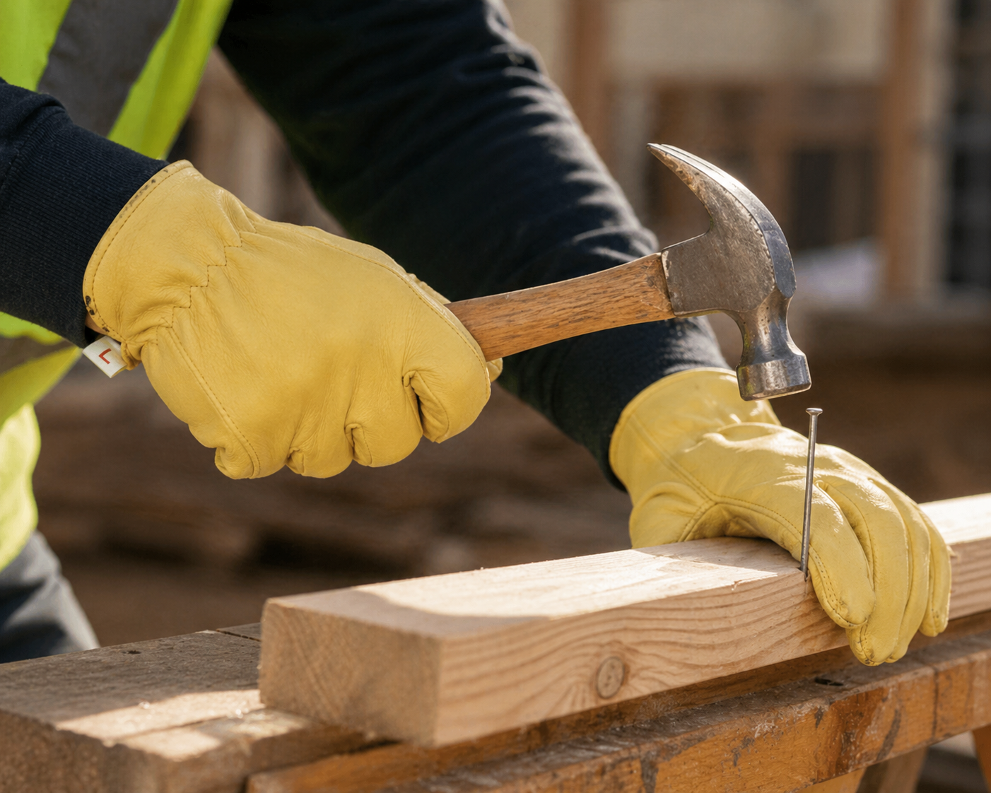 Red Steer 1561 Premium Grain Cowhide Gloves – Keystone Thumb, Elastic Wrist (M–XL)