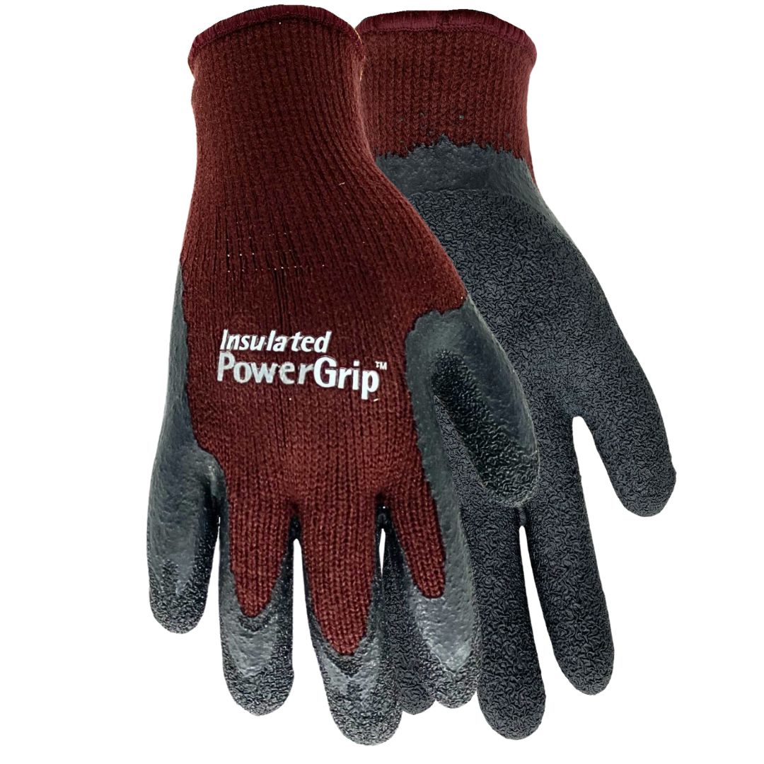 TA301BG Insulated Powergrip Women's Gloves, 10 Gauge Burgundy, Sizes S-L, Sold by Pair