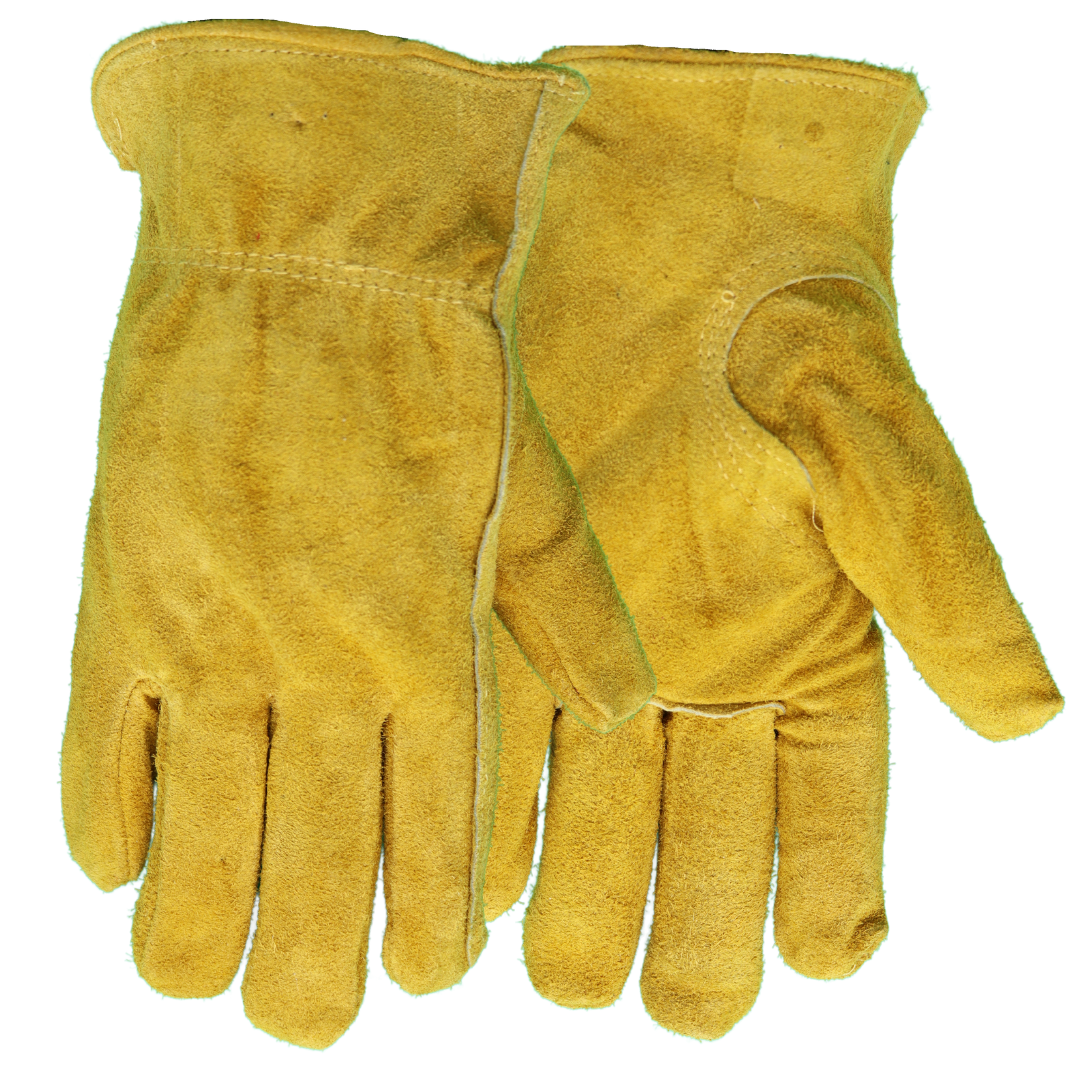 55190 Insulated Suede Cowhide Driver, Leather Palm and Back, Elastic Wrist, Sizes S-XXL