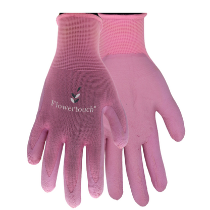 TA207 FLOWERTOUCH® Foam Natural Rubber Palm, Light Knit Liner, Pink, Sizes S-L, Sold by Pair