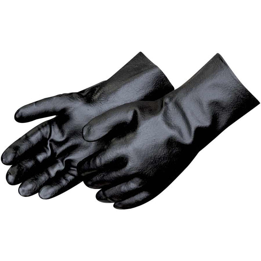 GP2234 SMOOTH FINISH BLACK PVC COATED GLOVES 14" - PAIR