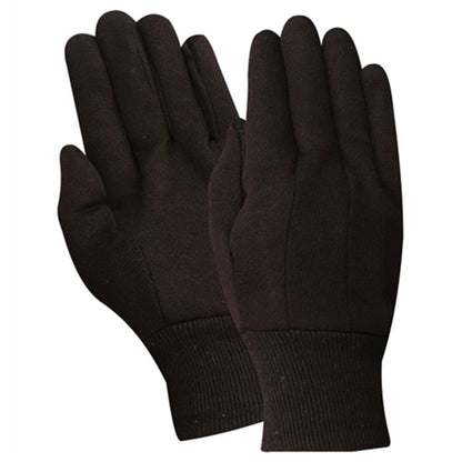 Red Steer 23013 Brown Jersey 13 oz. General Purpose Gloves, Knit Wrist, Sizes S & L, Sold by Dozen
