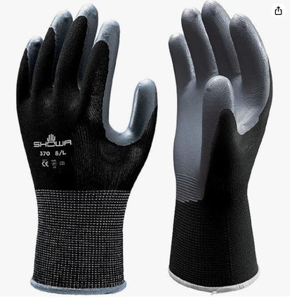 TATL370B ATLAS BLACK NITRILE PALM GLOVE - PAIR