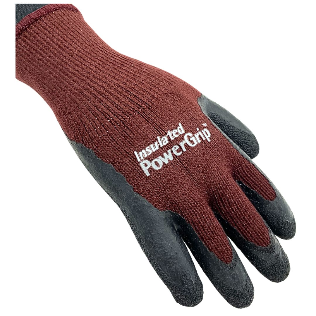 TA301BG Insulated Powergrip Women's Gloves, 10 Gauge Burgundy, Sizes S-L, Sold by Pair