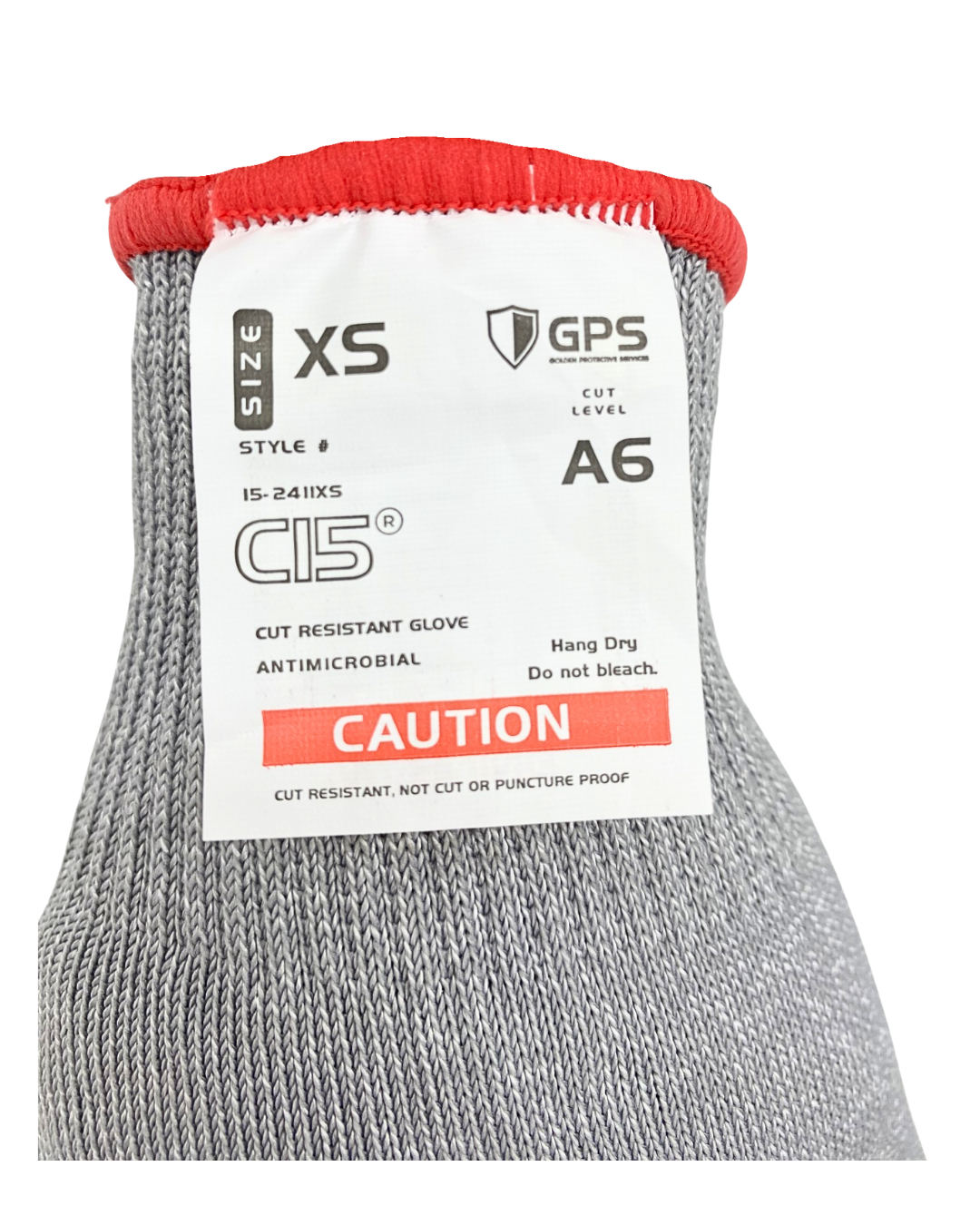 C15 Gray Cut Resistant Gloves, 15 Gauge Cut Resistant, Cut Level A6, 21 CFR for Food Contact, Sold by Pair, Sizes XS-XXL