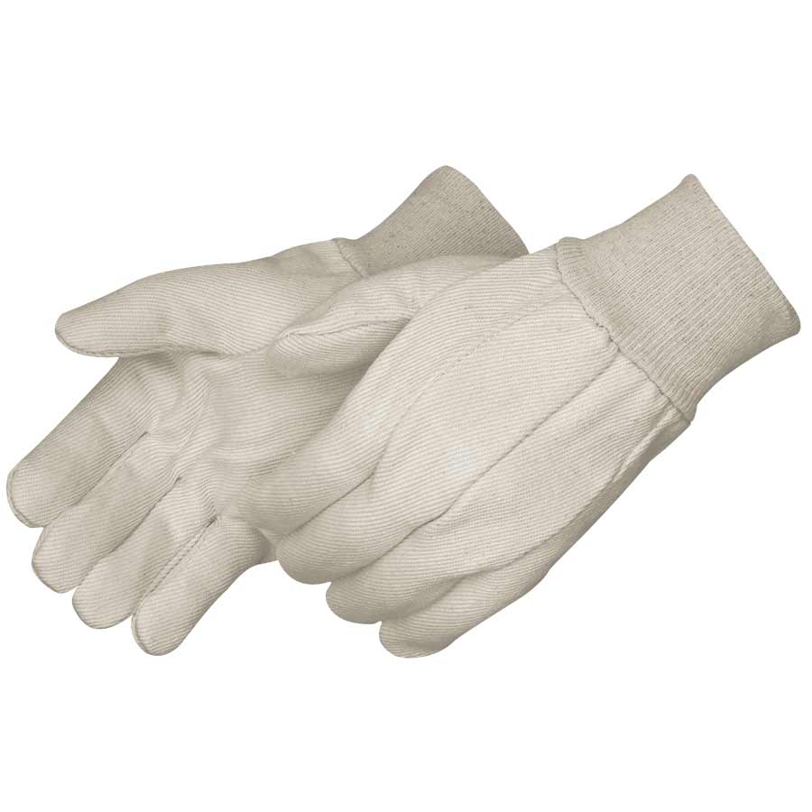 20016 Cotton Canvas 8 oz. Gloves, Snug Fit Wrist, Clute Back, Size Large, Sold by Dozen