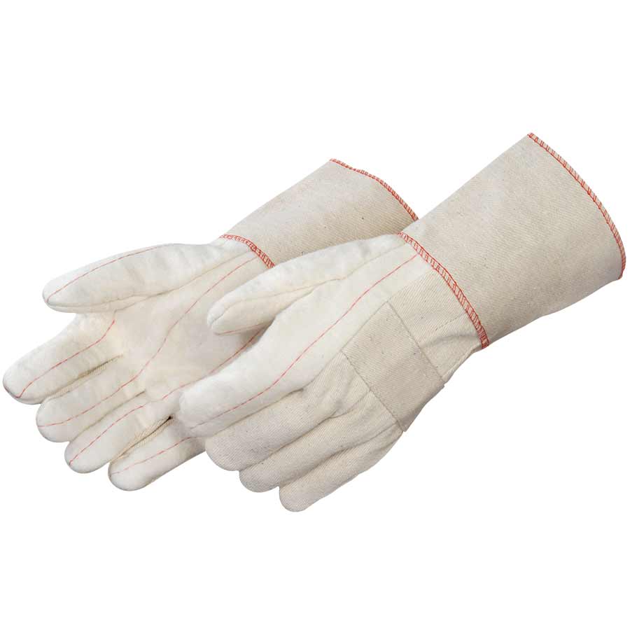 4554-L  HOT MILL DBL LAYER COTTON CHORE/KNIT GLOVE - LARGE