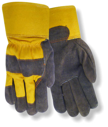 53150 Heatsaver Thermal Lined Suede Cowhide, Waterproof Liner, Yellow Fabric Back Gloves, Sizes M-XL