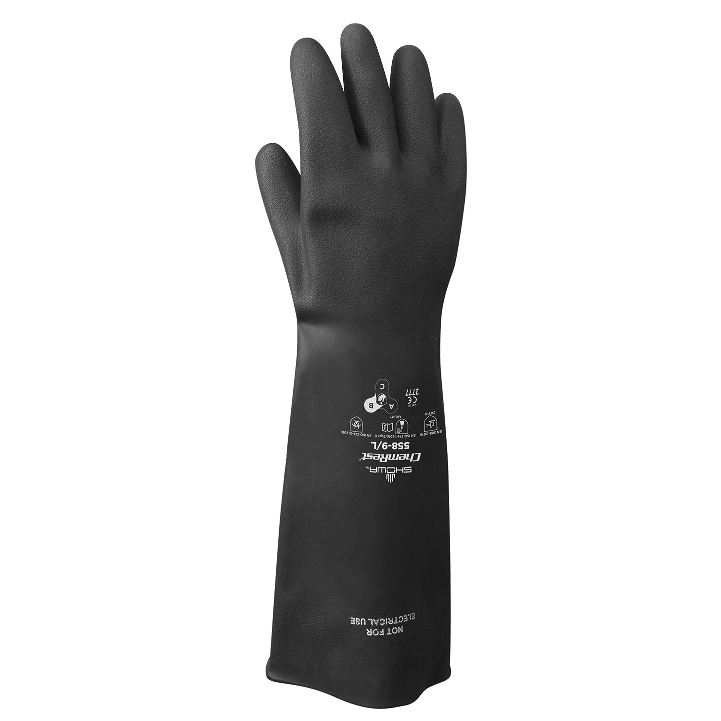 45010 18" Heavy Duty Chemical Resistant Gloves, Cotton Jersey Liner, PVC Coating, Size L-XL, Sold by Pair