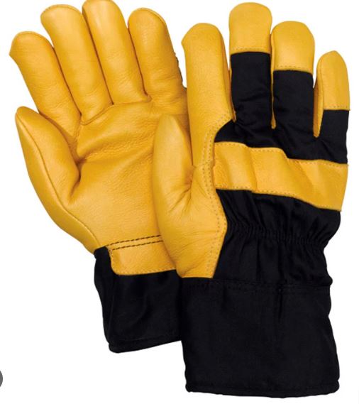 Red Steer 56360 Heatsaver Lined Standard Grain Pigskin Leather Palm and Knuckle Strap Gloves, Canvas Back, Sizes M-XL