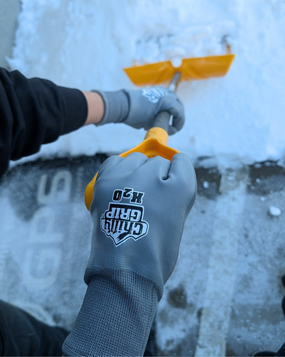 Chilly Grip Red Steer A325 H2O Waterproof Thermal Insulated Gloves, Gray, Snug-Fit Wrist, Textured Palm, Sizes S-XL