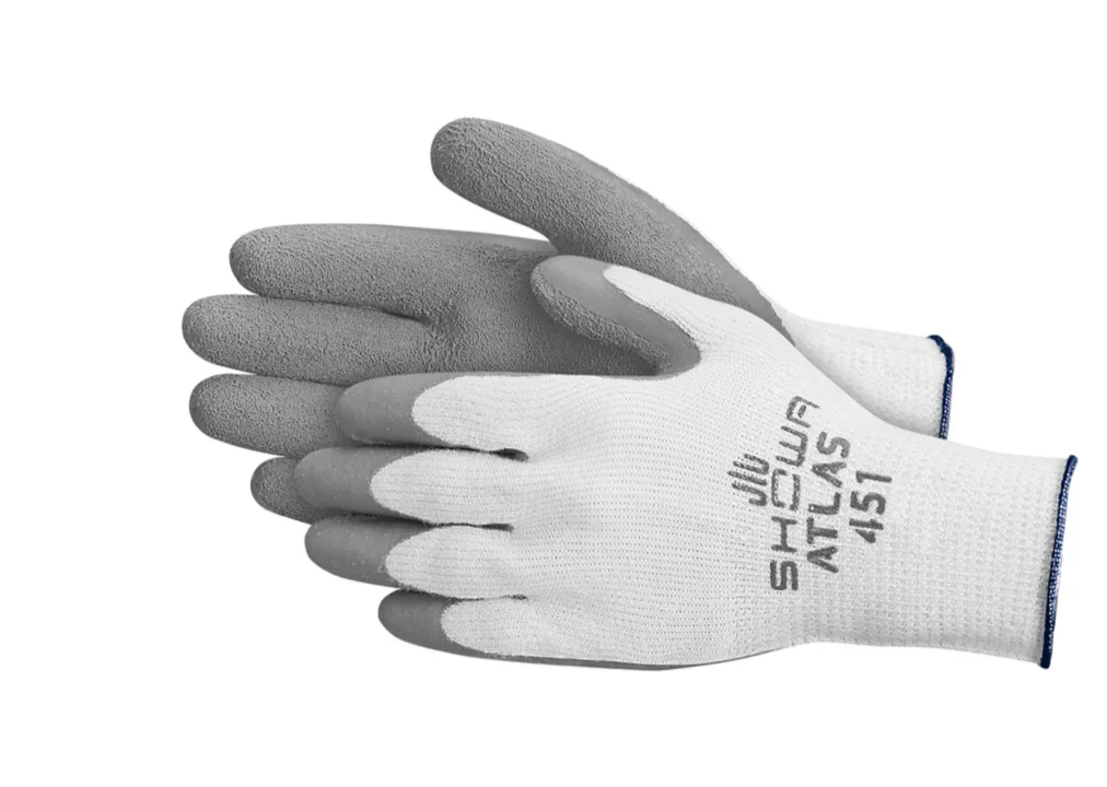 TATL451 ATLAS Showa Cold Weather Gloves, Thermal Insulated, Rubber Palm, Rough Grip, Sizes S-XL