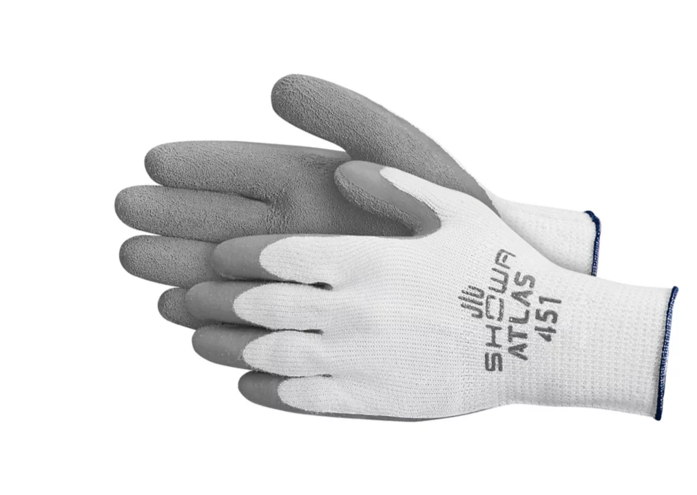 ATLAS Showa Cold Weather Gloves, Thermal Insulated, Rubber Palm, Rough Grip, Sizes S-XL