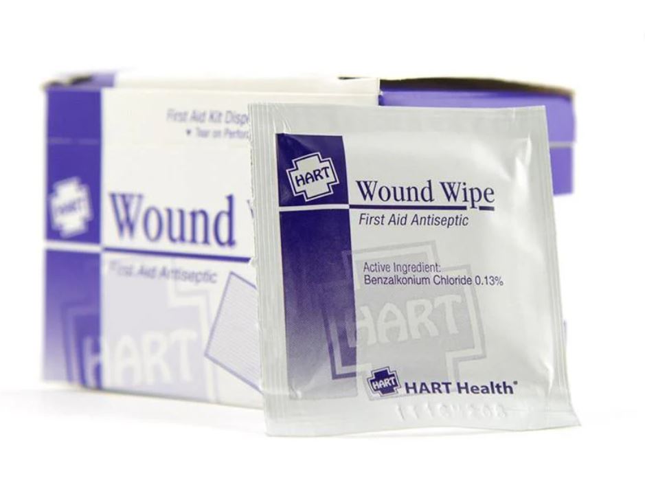 Antiseptic Individual Towelettes, Wound Wipes, 20 Per Box