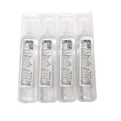 A-Med First Aid Eyewash- Set of 4 Vials- 0.5 FL OZ per vial