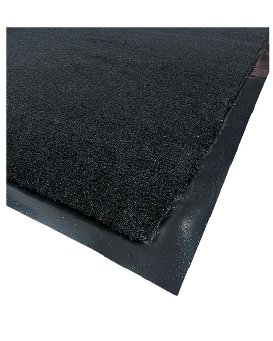 Mud Rug 2' x 3'Olefin Indoor Carpet Mats, Black, Vinyl Backing