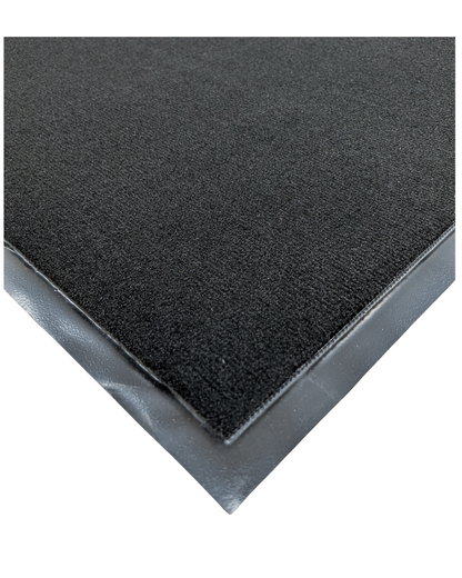 Mud Rug 3' x 5'Olefin Indoor Carpet Mats, Black, Vinyl Backing