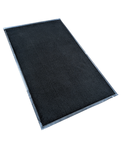 Mud Rug 3' x 5'Olefin Indoor Carpet Mats, Black, Vinyl Backing