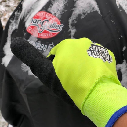 Red Steer Chilly Grip A324 H2O Waterproof Thermal-lined Black/Hi-Vis Large Full Fingered Work & General Purpose Gloves - Nitrile Over Dip Coating, Sizes M-XXL