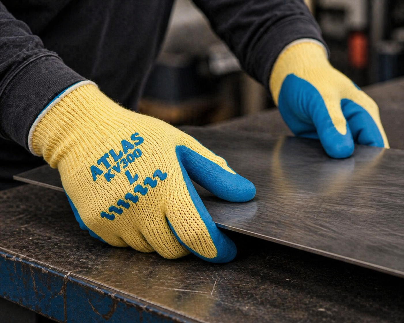 SHOWA KV300 Kevlar® Cut Resistant Gloves – Nitrile Palm, Rough Grip