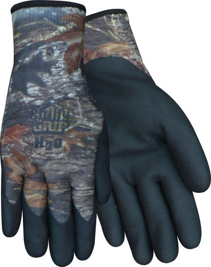 Mossy Oak MO22 Chilly Grip Camo H2O Waterproof Gloves, Sizes M-XL