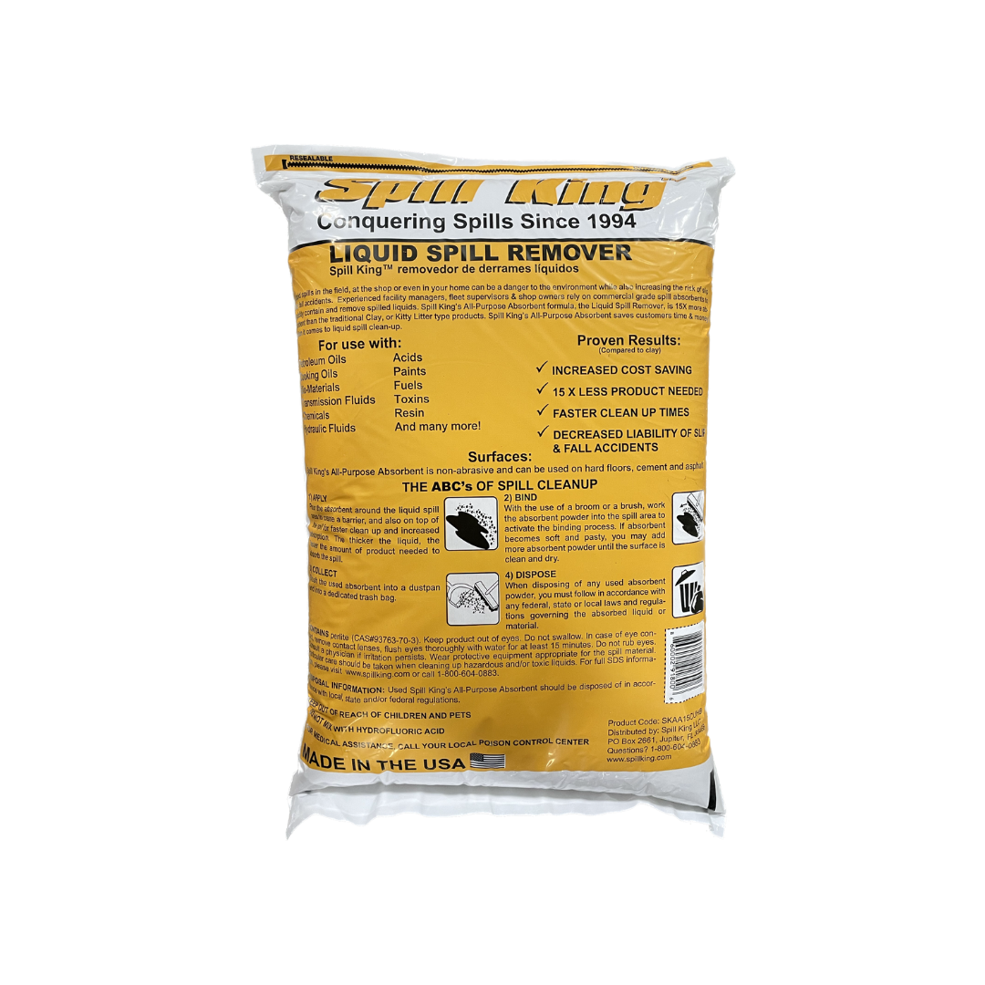 Spill King Absorbent 1.5 CU Ft. Per Bag, Environmentally Safe, Non Abrasive