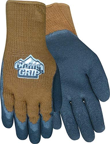 TA315 CHILLY GRIP®BROWN KNIT LINER W FOAM LATEX PALM - PAIR