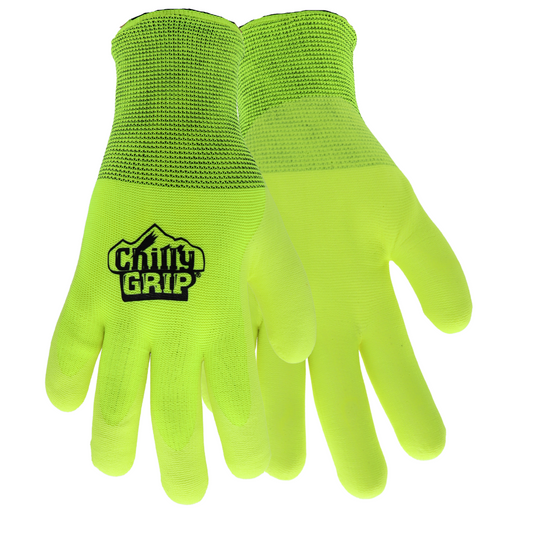 TA319 Chilly Grip Water Resistant Hi-Vis Thermal Gloves, Sizes S-XXL, Sold by Pair