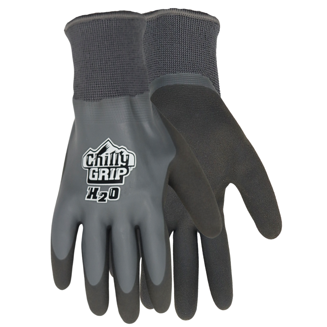 Red Steer A327 2 Pack Gloves (A325 and A326 included in this set) Waterproof Chilly Grip Grey and Black Insulated Gloves, Sizes M-XL