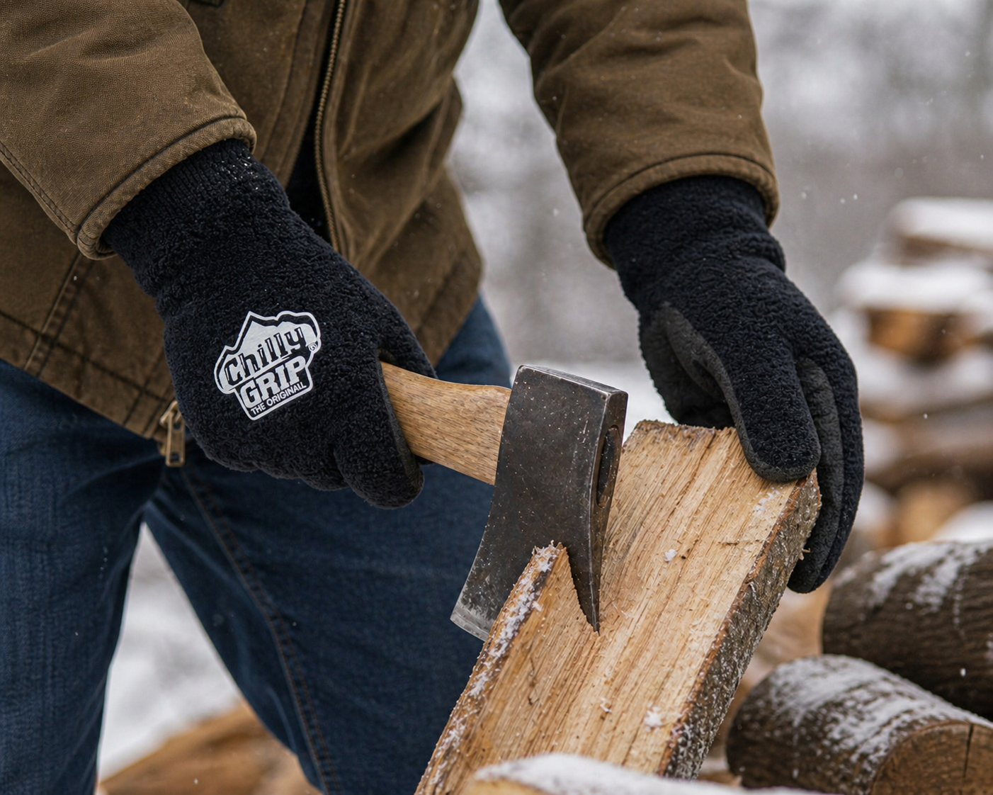 Red Steer A327 Chilly Grip Thermal Gloves – Berber Fleece Liner, Foam Rubber Grip (M–XL)