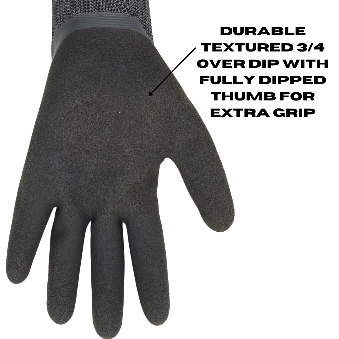 Red Steer A327 2 Pack Gloves (A325 and A326 included in this set) Waterproof Chilly Grip Grey and Black Insulated Gloves, Sizes M-XL