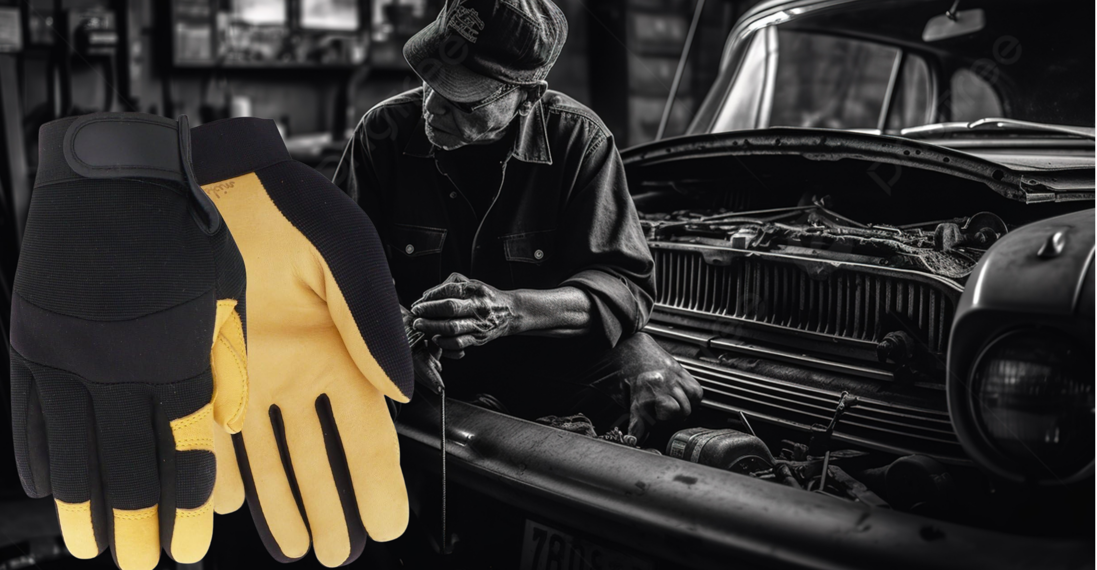 Work Gloves Men & Women, Utility Mechanic Working Gloves High