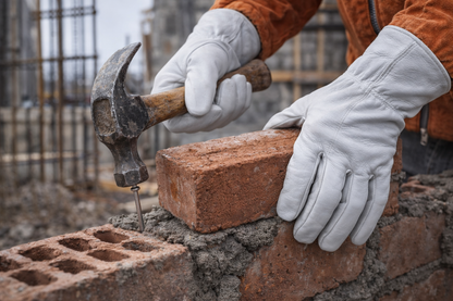 1765 Red Steer Premium Grade Goatskin Leather Gloves, Keystone Thumb, Shirred Elastic Wrist, Sizes XS-XL, Sold by Pair