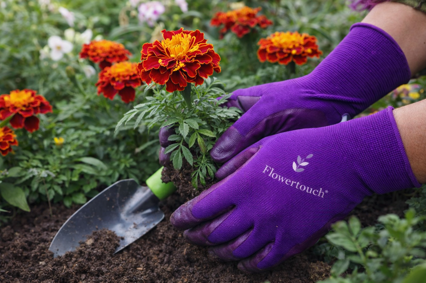 Red Steer A369 Flowertouch® Nitrile Palm Garden Gloves – Lightweight Grip (S–L, Multi-Color)